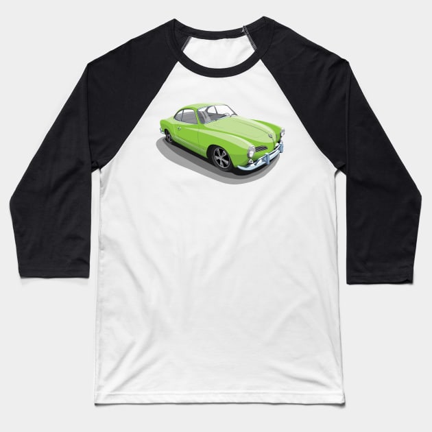 karmann ghia in light green Baseball T-Shirt by candcretro